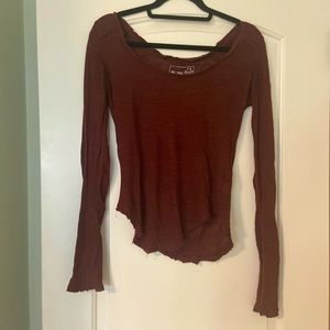We The Free maroon long sleeve